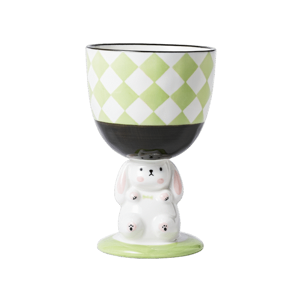 Picnic Bunny Goblet Meadow Pedestal Cup