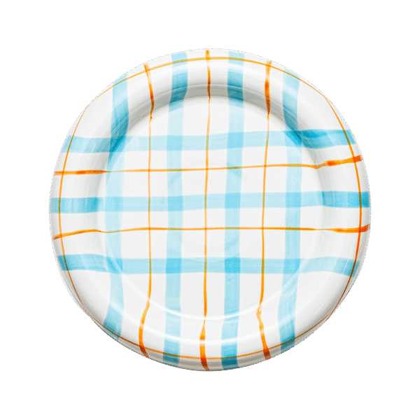 Picnic Gingham Plate, 8 Inch