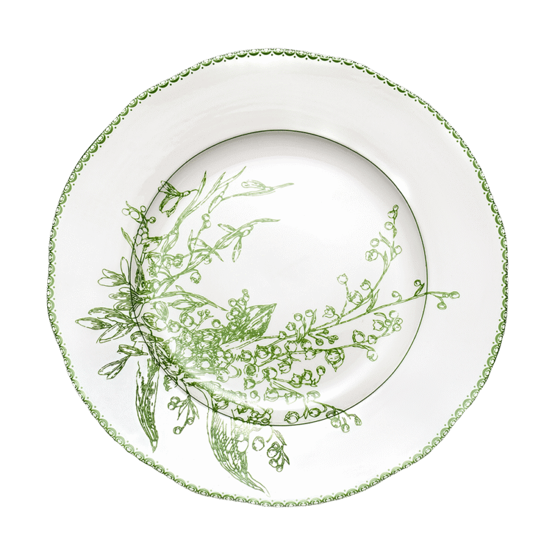 Lily of the Valley Flat Plate, 8.5 Inch