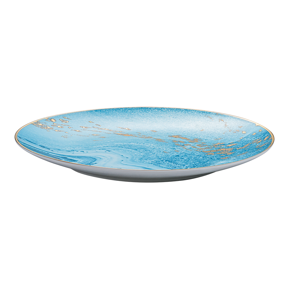 Golden Glow Blue Dinner Plate (10.5 Inch)